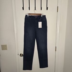 Gloria Vanderbilt Amanda Dark Blue Straight Leg Jeans Size 6 NWT